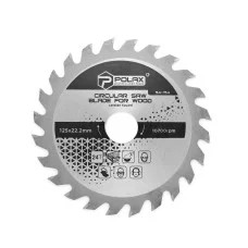 Диск по деревині із твердосплавними напайками 125 x 22.2/20, 24Т, Polax